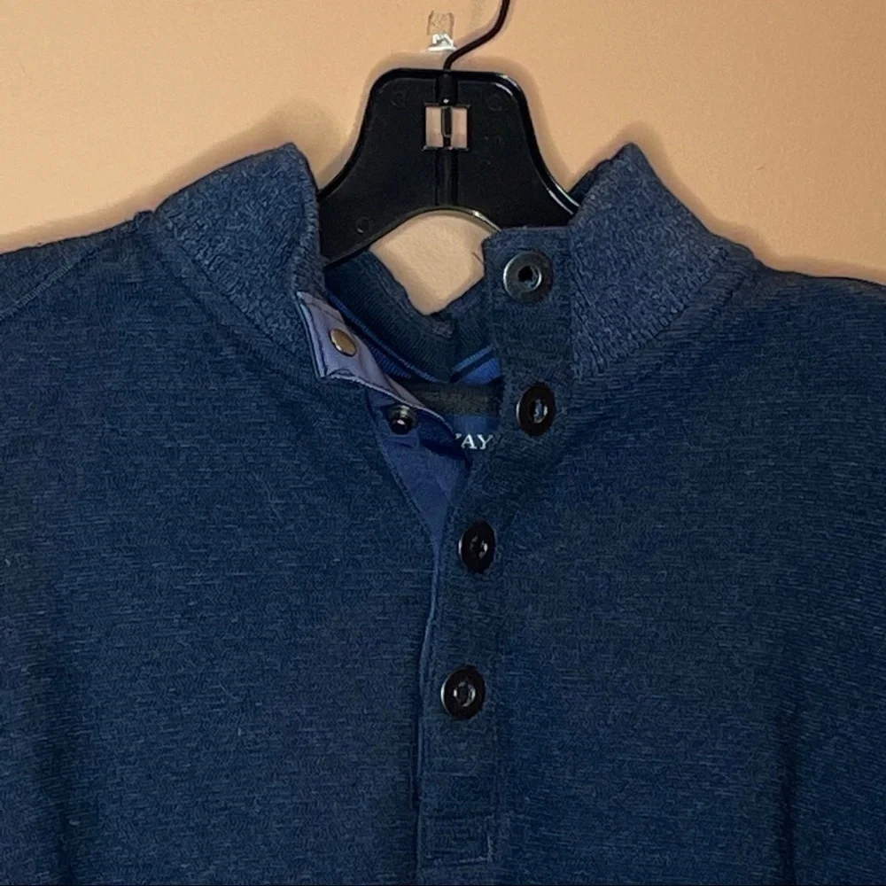 Hathaway snap front pullover sweater rib cuff men’s M